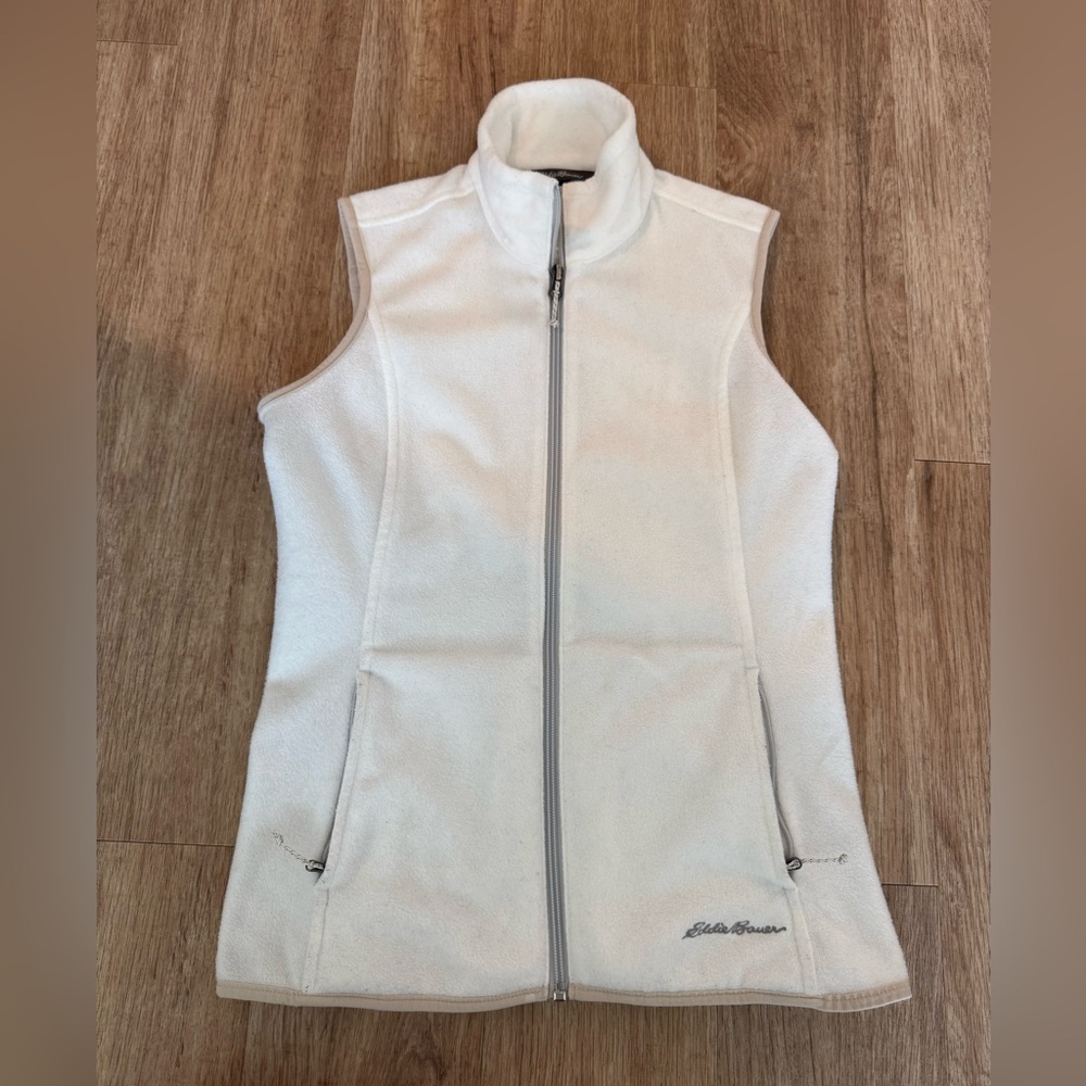 Eddie Bauer Cream Fleece Vest